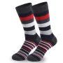 5 Pairs Men's Plus Size Dress Socks Crew Colorful Striped Funny Casual Mid Tube Socks Breathable Elastic Comfortable