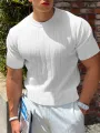 Mens Solid Short Sleeve Knit T-shirt