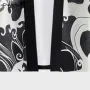 ChArmkpR Mens Japanese Wave Print Open Front Loose 3/4 Sleeve Kimono