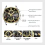 CURREN Men Multifunction Waterproof Luminous Hands Quartz Watch Chronograph Date Stainless Steel Business Casual Wristwatch