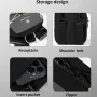 BULLCAPTAIN Men Waterproof Oxford Cloth Sports Crossbody Bag Lightweight Multi-Compartment Zipper Single Shoulder Bag