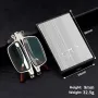 2 in 1 Portable Folding Reading Glasses with Metal Glasses Case Mobile Phone Holder HD Anti-Fatigue Anti-blue Light Presbyopic Glasses