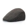 Collrown Men Beret Cap Adjustable Cotton Flat Cap Retro Duck Tongue Cap Warm Forward Cap Driving Hat Newsboy Hats