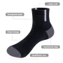 YUEDGE 5pcs Men Casual Sports Cotton Socks, Thickened Sweat-absorbent Breathable Short Socks
