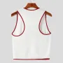 INCERUN Mens Tops Men's Fashion Chest Love Pattern Vests Summer Daily Casual Patchwork Sleeveless Top S-5XL