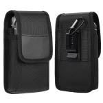 7.5'' Universal Phone Waist Bag Portable Nylon Dual Pocket Wear Belt Waist Packs Protective Case with Buckle