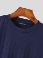 Mens Solid Short Sleeve Knit T-shirt