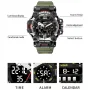 SMAEL Men LED Luminous Waterproof Sports Digital Dual Display Watch Multifunctional Outdoor Calendar Alarm Watch