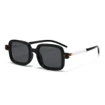 Fashion Retro Square Sunglasses UV400 Protection HD Sun Eyeglass for Outdoor Travel Driving with Case