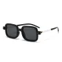 Fashion Retro Square Sunglasses UV400 Protection HD Sun Eyeglass for Outdoor Travel Driving with Case