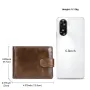 Ekphero Men's Retro Genuine Leather Wallet, Compact Multi-Card Money Clip, Multi Slot Anti-theft Credit Card Holder Coin Purse