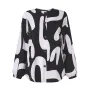 ZANZEA Ethnic Style Women Blouse Lantern Sleeve Geometric Pattern Shirt Fashion O-Neck Button Up Top