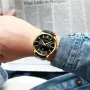 CURREN Simple Business Men Quartz Watch Comfortable Leather Strap Waterproof Auto Date Wristwatch