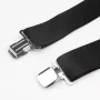 Men's Suspenders With 5cm Widened And Comfortable Elastic Straps, Adjustable 4 Clips For Trousers, Classic Black Suspenders Elastic X-Back