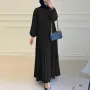 ZANZEA Fashion Women Ethnic Dress Elegant Lantern Sleeve Maxi Dresses Plain A-Line Sundress