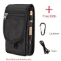 Outdoor Casual Wear-resistant Nylon Waist Bag Portable 3-compartment Layered Phone Bag Men's Belt Loop Pouch Large Capacity Wallet