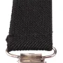 Mens Classic Black Suspenders Elastic Y-Back Adjustable Braces with 3 Metal Clips