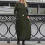 ZANZEA Women Long Sleeved Long Dress with Side Pockets Lace Patchwork Casual Long Maxi Dress for Spring Fall