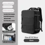 40*25*20cm Waterproof Nylon Travel Backpack 180° Open Design Laptop Clothing Shoes Compartment Luggage Bag with Trolley Strap
