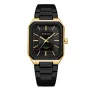 CURREN Fashion Rectangular Business Watches for Men Waterproof Luminous Hands Stainless Steel Simple Vintage Quartz Wristwatch