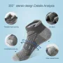 6 Pairs Mens Athletic Ankle Socks Running Cycling Sport Socks Moisture Wicking Cushion High Elastic Short Socks Comfy Breathable Casual Socks