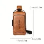 WEIXIER Man Bag Single Shoulder Bag Waterproof Anti-scratching Shoulder Bag Multi-function Sports Slanting Chest Backpack USB Charging Port Anti-theft Chest Bag