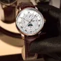 AIYISHI Men Business Luxury Quartz Watch Luminous Single Date Round Dial PU Leather Strap Watches Men's Sport Watch