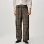 INCERUN Mens Twist Design Casual Long Pant Fashion Retro Striped Loose Fit Straight Trousers for Men