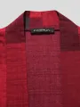 Men Vintage Obscure Check Pocket Loose Cardigan Shirts
