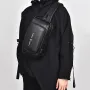 WEIXIER Man Bag Single Shoulder Bag Waterproof Anti-scratching Shoulder Bag Multi-function Sports Slanting Chest Backpack USB Charging Port Anti-theft Chest Bag
