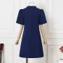 ZANZEA Korean Style Women's Dresses Elegant Fashion Short Sleeve Elastic Waist Party Bodycon Dress