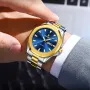 POEDAGAR Fashion Waterproof Business Quartz Watch Calendar Week Luminous Stainless Steel Strap Men Wristwatch
