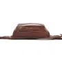 BULLCAPTAIN Men's Genuine Leather Fanny Bag Adjustable Strap Waist Bag Retro Crossbody Chest Bag