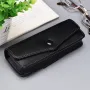 Hasp Reading Glasses Case Hung On the Belt Leather Waistpack Sunglasses Storage Box for Everyday Use
