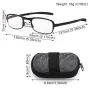 TR90 Folding Reading Glasses with Zipper Case Unisex Portable Lightweight Presbyopic Eyeglasses Readers Eyewear +1.5 ~ 3.5