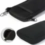 Portable Soft Zipper Glasses Bag with Buckle Lightweight Double Pockets Case can Store Mobile Phones, Headphones, Bank Cards Mini Storage Bag