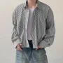 INCERUN Plus Size Men Classic Striped Shirts Long Sleeve Lapel Collar Casual Shirt for Men Daily Vacation Streetwear Male Top