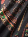 ChArmkpR Mens Ethnic Totem Print Crew Neck Short Sleeve T-Shirts