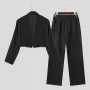 INCERUN Men Two-piece Suits Fashion Floral Print Long Sleeve Blazer & Pants Summer Cool Breathable Party Male Clothing