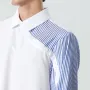 INCERUN Mens Shirts Striped Splicing Long Sleeve Shirt Casual Daily Top Shirt Fashion Side Button Design Male Clothing