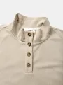 ChArmkpR Mens Pullover Hoodies Two Tone Patchwork Stand Collar Corduroy Pullover Sweatshirts