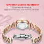 POEDAGAR Women Luxury Rhinestone Quartz Watch Waterproof Luminous Wristwatch Calendar Analog Stainless Steel Wrist Watch Elegant Ladies Watches
