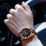 POEDAGAR Men Watches Waterproof Luminous Calendar Quartz Watch Stainless Steel Leather Watch Fashion Luxury Business Wristwatch