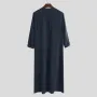Men Solid Color Elegant Long Sleeve Kaftan Shirts 