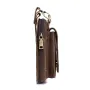 BULLCAPTAIN Men's Genuine Leather Waist Bag Casual Fashion Small Business Bag Multifunctional 7-inch Mobile Phone Bag