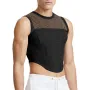 INCERUN Men Tank Top Patchwork Elastic Curved Hem Vests Sleeveless Streetwear Tanks Fashion Casual Men Clothing