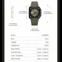 CURREN Men's Fashion Luminous Sports Watches Unique Square Dial with Chronograph Calendar Waterproof Silicone Strap Quartz Wristwatch
