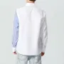 INCERUN Mens Shirts Striped Splicing Long Sleeve Shirt Casual Daily Top Shirt Fashion Side Button Design Male Clothing