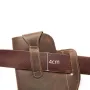 BULLCAPTAIN Genuine Leather Waist Bag for Men Belt Bag Packs 7inch Cell Phone Purse Waist Bag Wear Buckle Retro Belt Pack