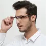 Anti-blue Light Ultra-light Mens Business Half Rimless Reading Glasses Metal Rectangular Presbyopia Glasses Classic Readers